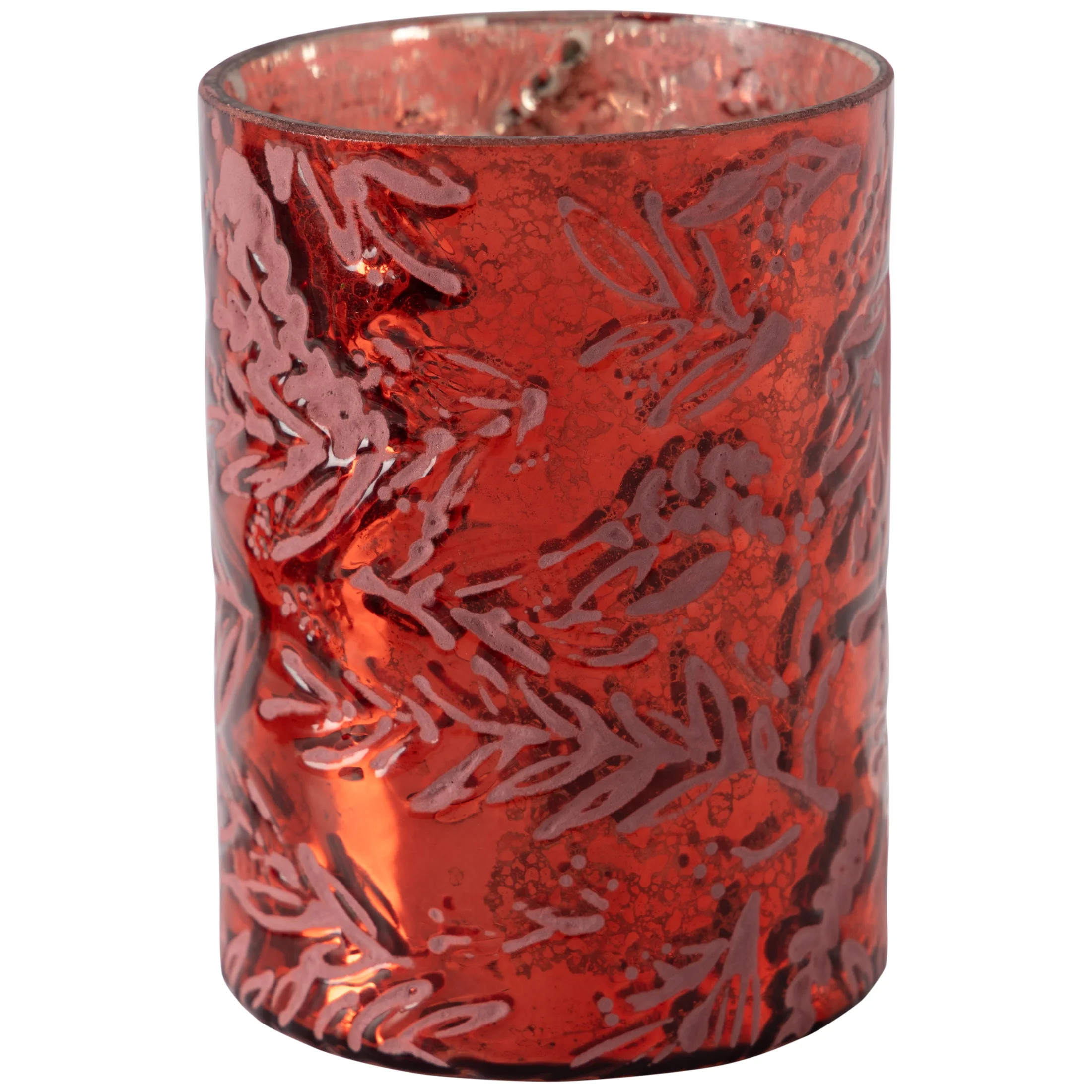 My Texas House Small Burgundy Glass Votive Candle Holder, 4.06 in | Walmart (US)