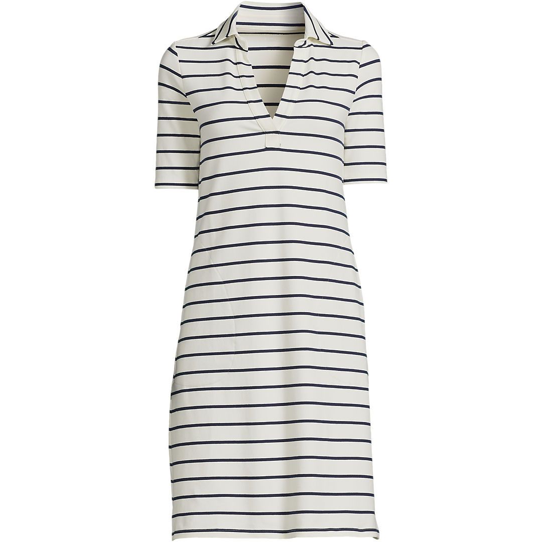 Women's Starfish Elbow Sleeve Polo Dress | Lands' End (US)