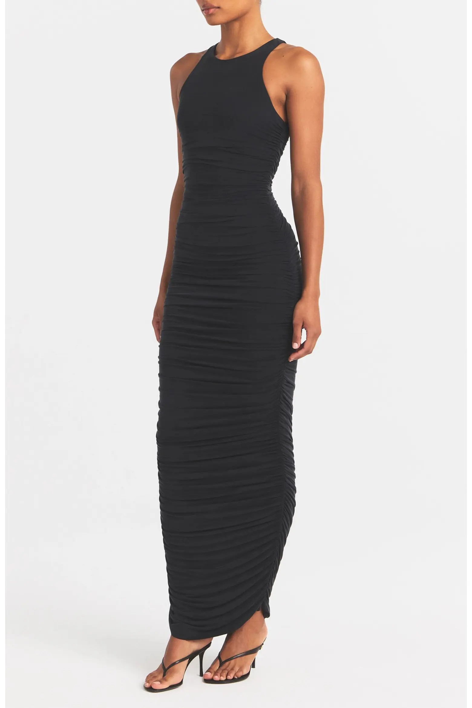 SKIMS Cupro Jersey Ruched Long Dress (Women) | Nordstrom | Nordstrom