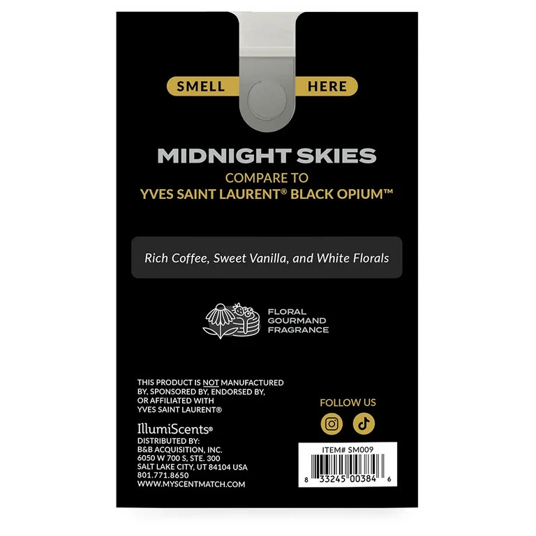 IllumiScents ScentMatch, 3 oz Wax Melts, Midnight Skies (Compare to: YSL Black Opium) | Walmart (US)