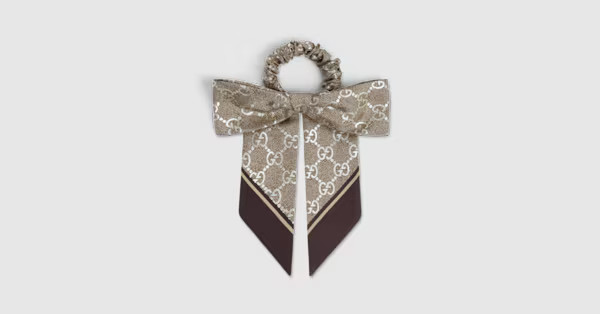 GG silk jacquard scrunchie | Gucci (US)