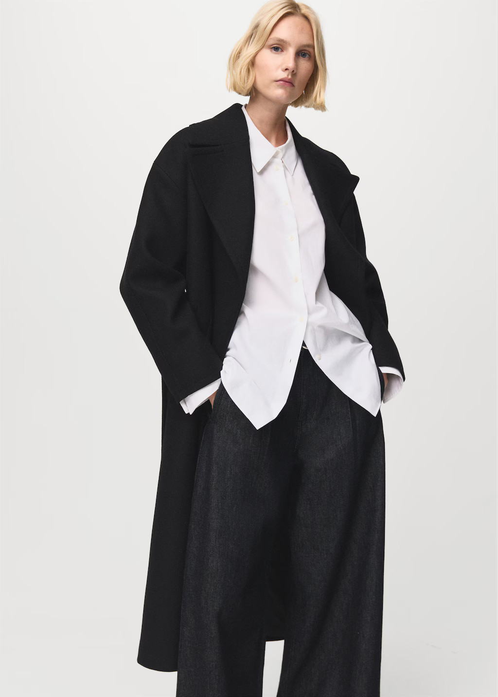 Manteco wool coat with belt - Women | MANGO United Kingdom | MANGO (UK)
