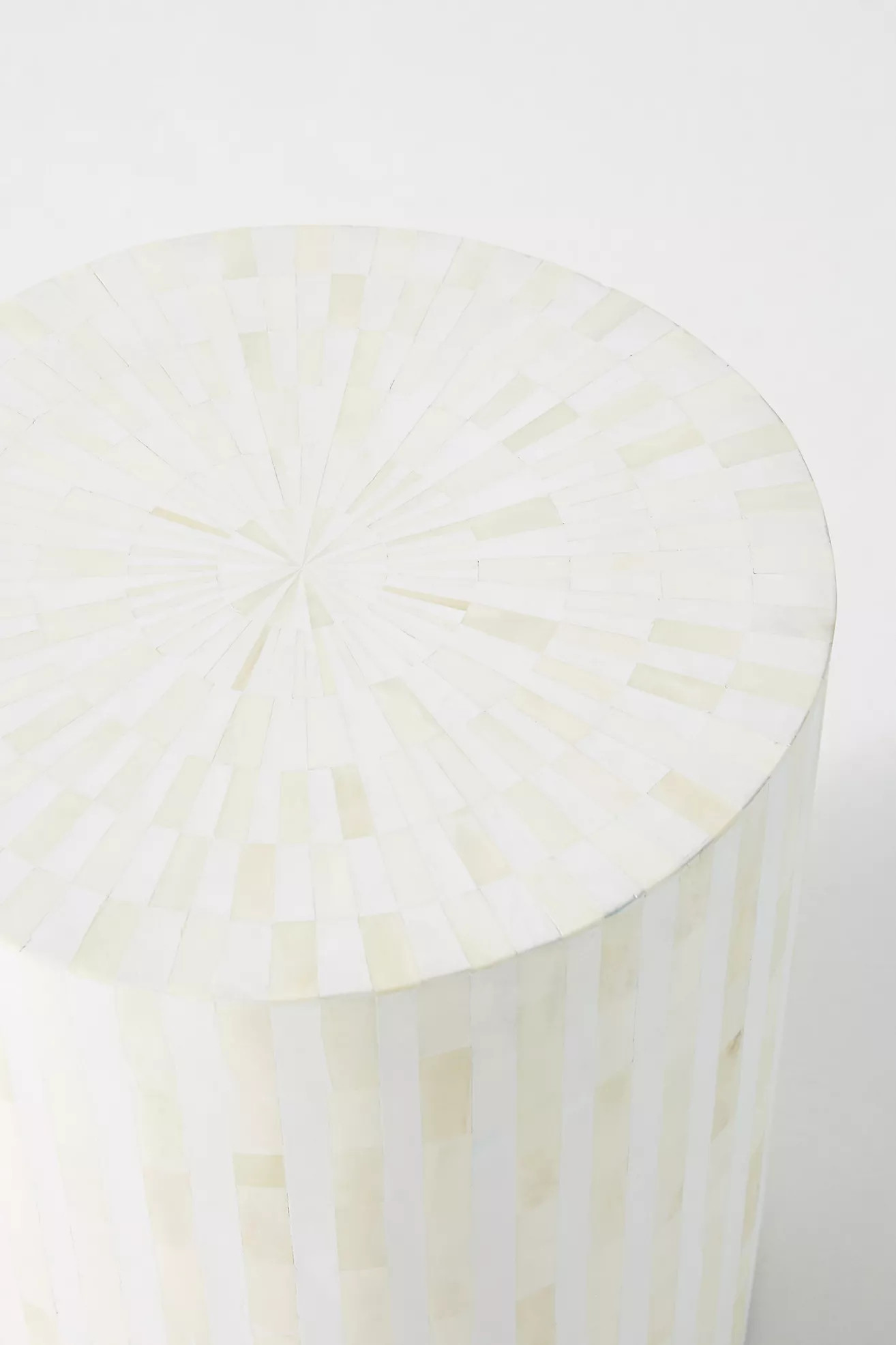 Rounded Inlay Drum Side Table | Anthropologie (US)