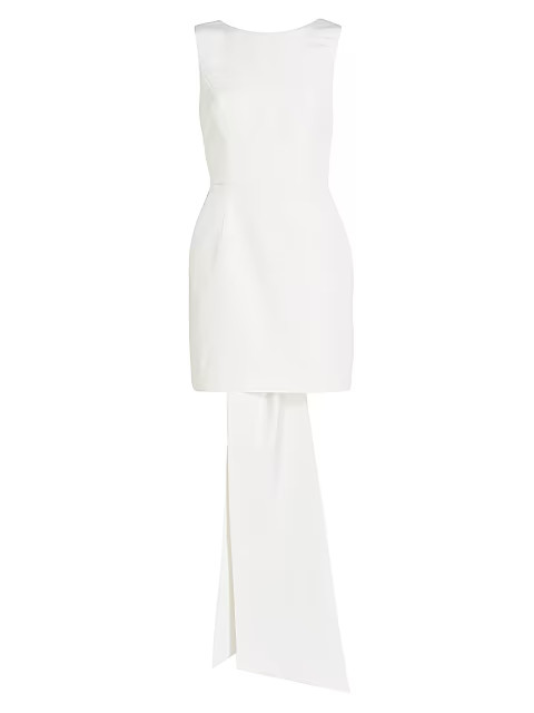 Ella Silk Faille Bow Minidress | Saks Fifth Avenue