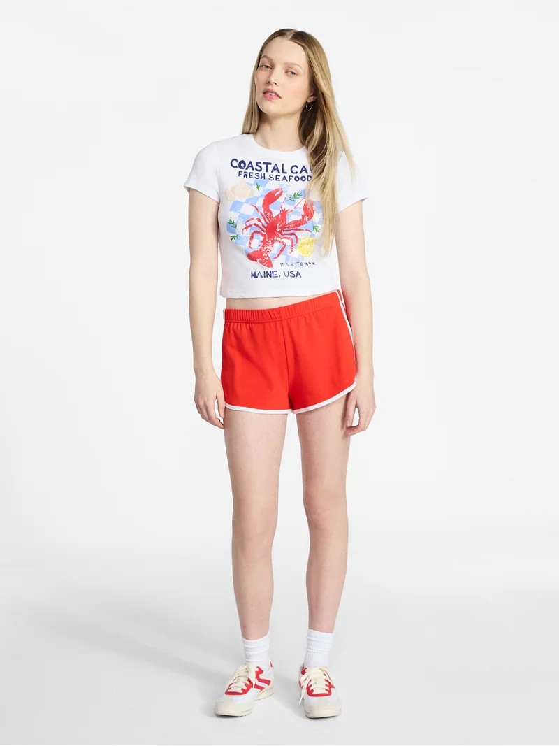 No Boundaries Americana Graphic Baby Tee, Women's XXS-XXL | Walmart (US)