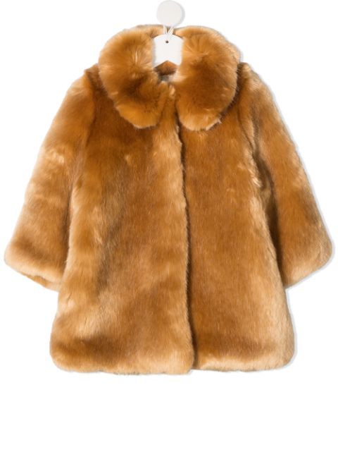 faux-fur single-breasted coat | Farfetch (US)