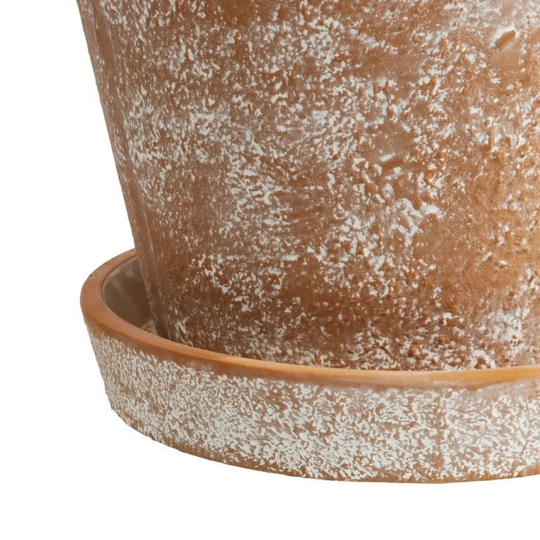 My Texas House 8" Wave Terracotta Ceramic Planter Pot, Indoor & Outdoor Use | Walmart (US)