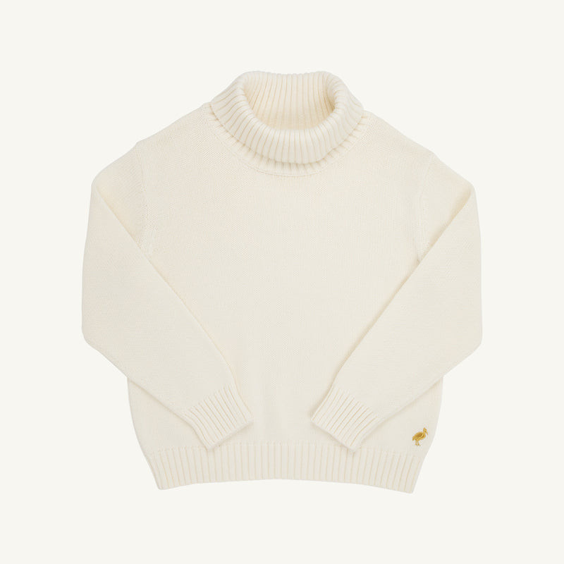 Townsend Turtleneck Sweater - Palmetto Pearl with Coral Gables Gold Me | The Beaufort Bonnet Company