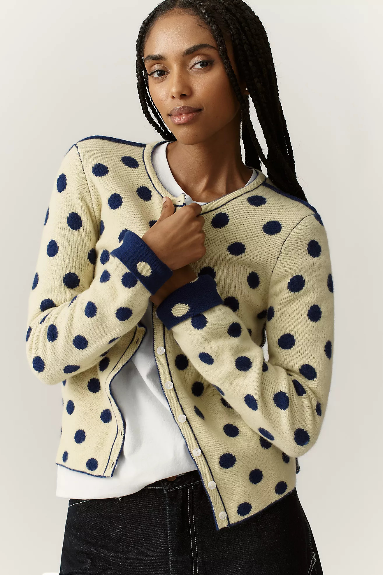 Damson Madder Tabitha Wool Reversible Cardigan Sweater | Anthropologie (US)