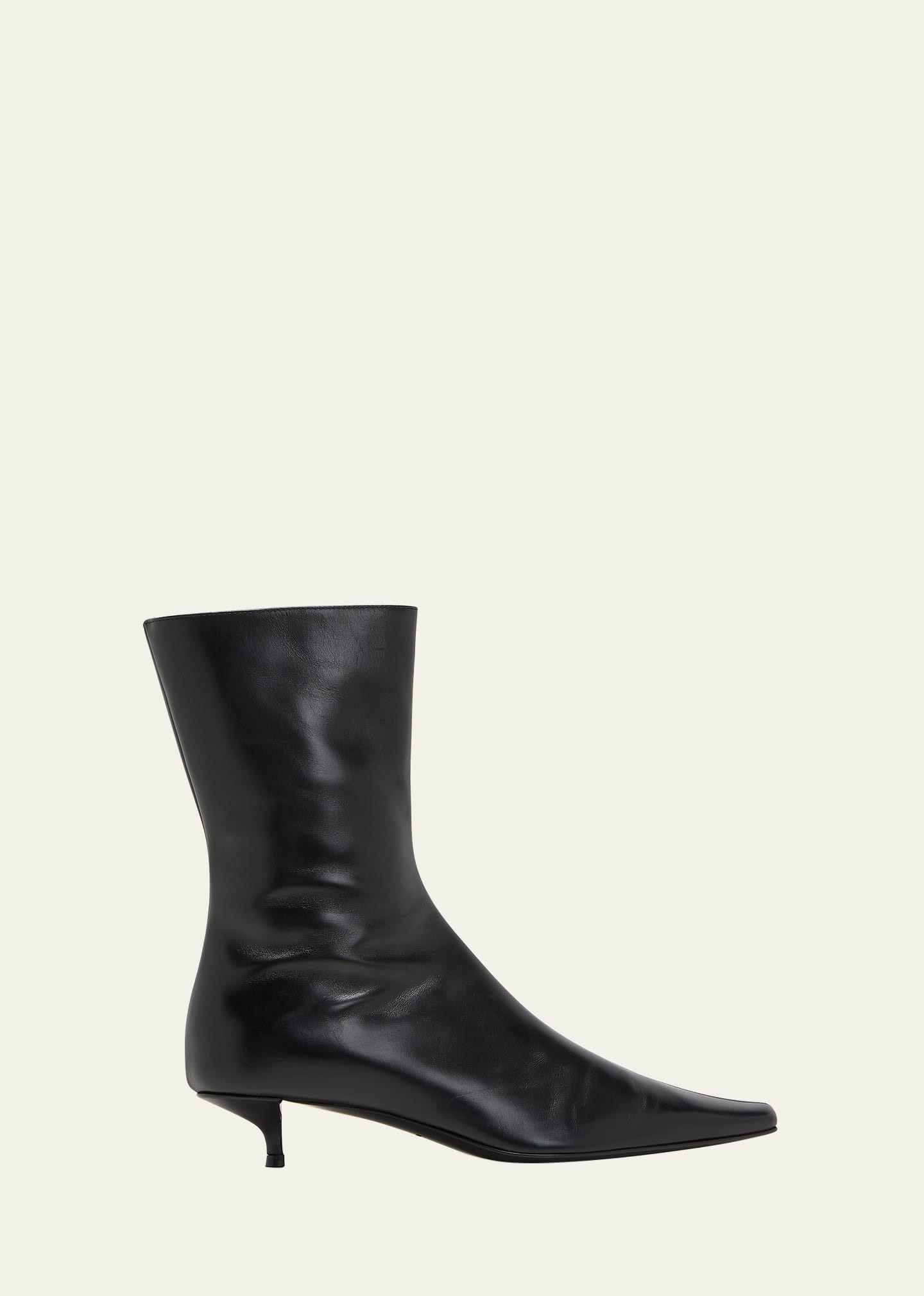 THE ROW Shrimpton Leather Zip Ankle Boots | Bergdorf Goodman