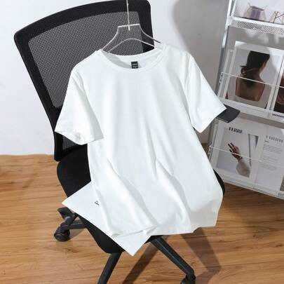 Oversized White T-Shirt With Casual Leopard And Cherry Print, Loose Fit | SHEIN