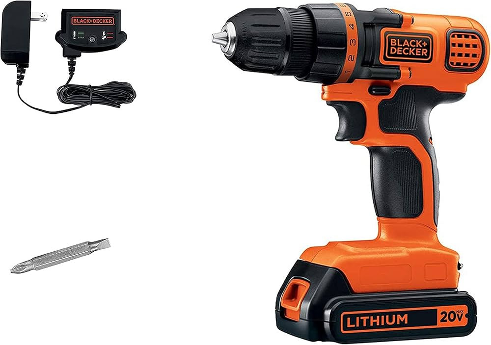 BLACK+DECKER 20V MAX Cordless Drill and Driver, 3/8 Inch, With LED Work Light, Battery and Charge... | Amazon (US)