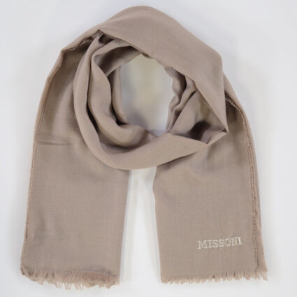 Beige Cashmere & Silk Scarf | TK Maxx