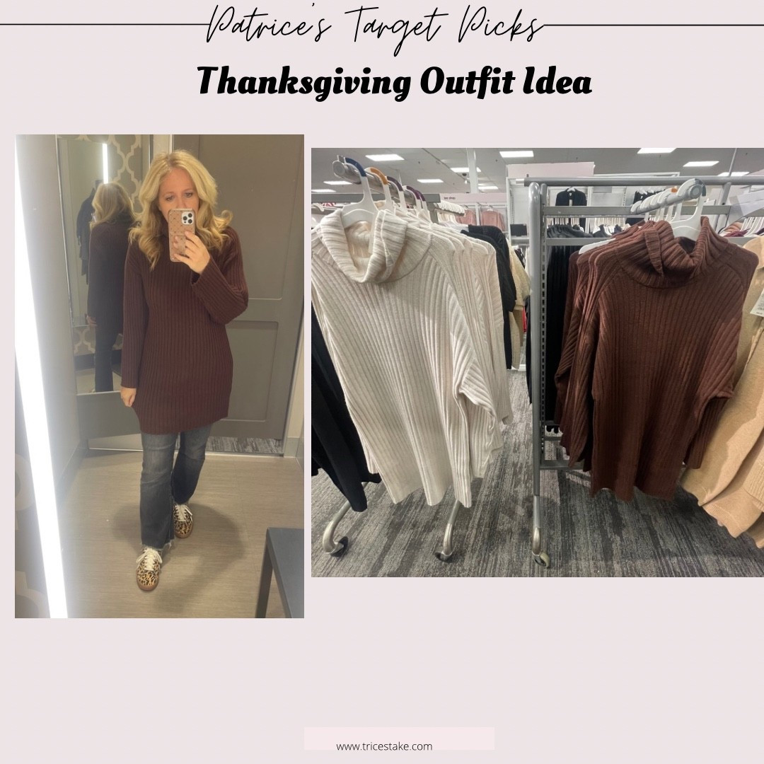 The cutest sweater for Thanksgiving that can be worn as a dress too! 





Thanksgiving outfit

#LTKHoliday #LTKmomlife #LTKootd