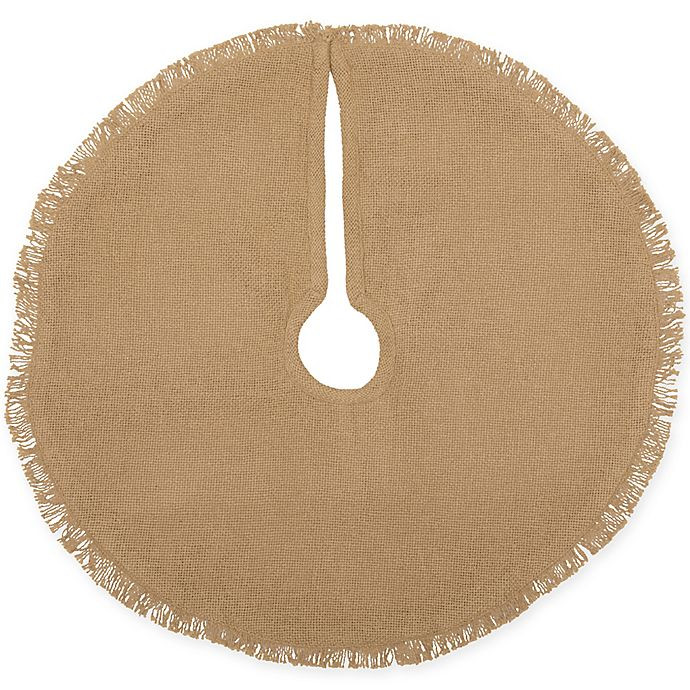 21-Inch Festive Mini Christmas Tree Skirt in Burlap | Bed Bath & Beyond