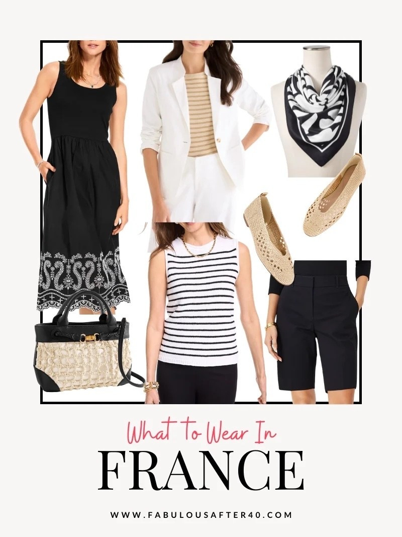 When I think of French style, I immediately think of black and white. 🤍🖤

It’s one of those classic color combinations that never goes out of style. A simple striped top, a little black dress, crisp white tailoring, or a beautiful silk scarf can make you look effortlessly put together with very little effort.

The secret to French style isn’t having a huge wardrobe—it’s choosing timeless pieces that mix and match beautifully. Add a comfortable pair of flats, a chic woven bag, and a few gold accessories, and you’re ready for just about anything, whether you’re strolling through Paris or enjoying lunch at a sidewalk café.

#LTKTravel #LTKSaleAlert #LTKOver40