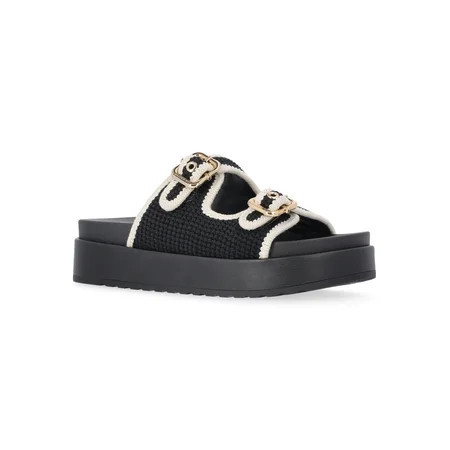 Madden NYC Women s Crochet Buckle Slide Sandals | Walmart (US)