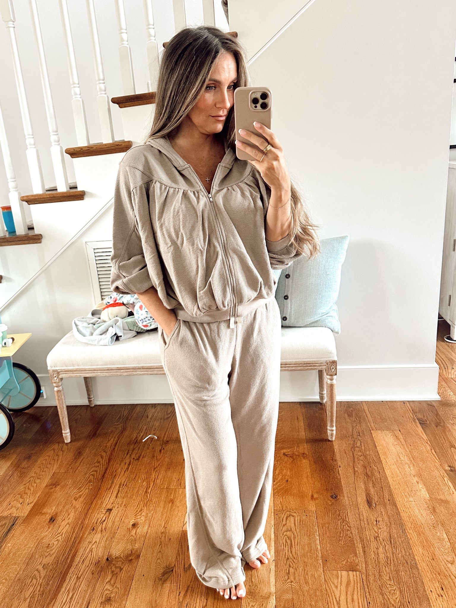 Softest, comfiest matching set is on sale. Wearing size small. Perfect for postpartum and nursing-friendly. Great travel outfit!

#LTKBump #LTKTravel #LTKFamily