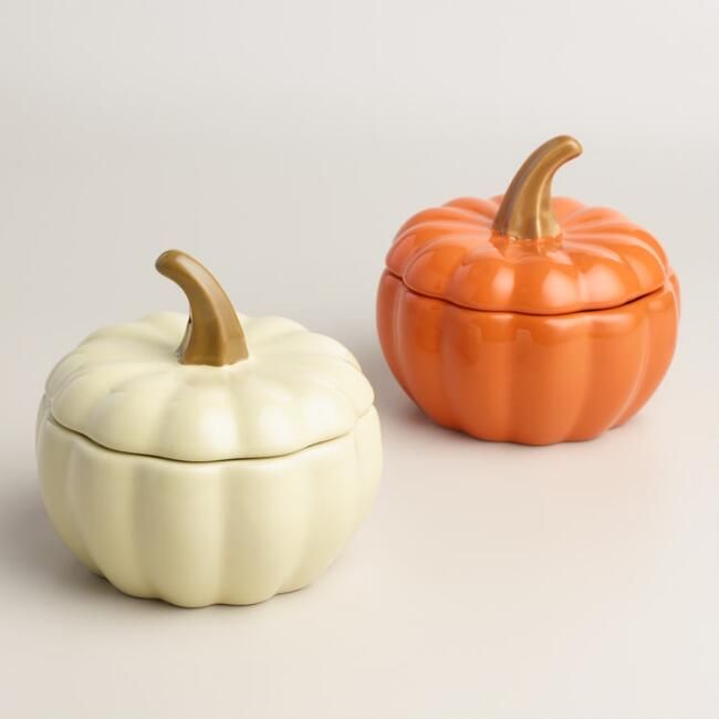 Ceramic Pumpkin Bakers Set of 4 | World Market
