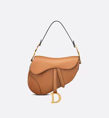 Saddle Bag Cognac-Colored Grained Calfskin | DIOR | Dior Beauty (US)