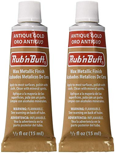 Amaco Rub 'N Buff Wax Metallic Finish, Antique Gold, 0.5 Fluid Ounce, Pack of 2 | Amazon (US)