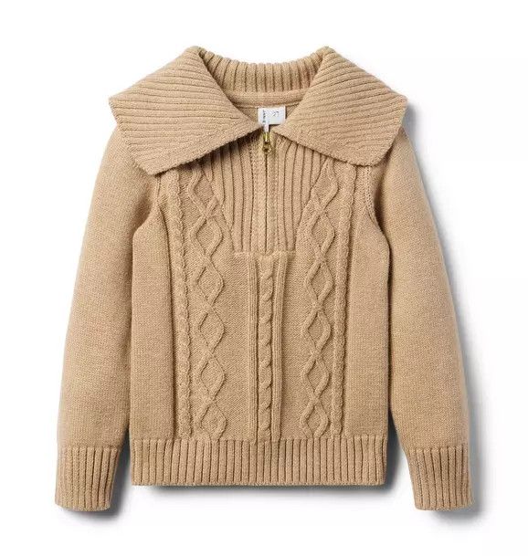 Cable Knit Half-Zip Sweater | Janie and Jack