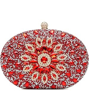 Women's Evening Bags Sparkly Rhinestone Clutch Purses Luxury Handbags | Amazon (US)