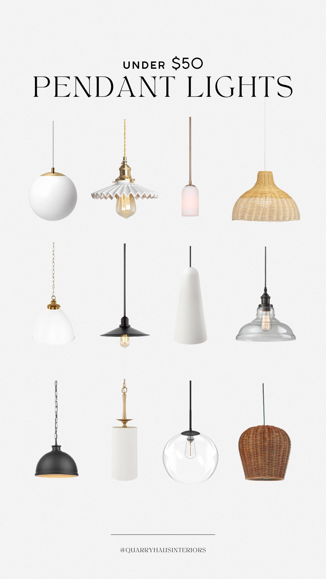Budget friendly pendant lights, all under $50!

#LTKHome #LTKFindsUnder50