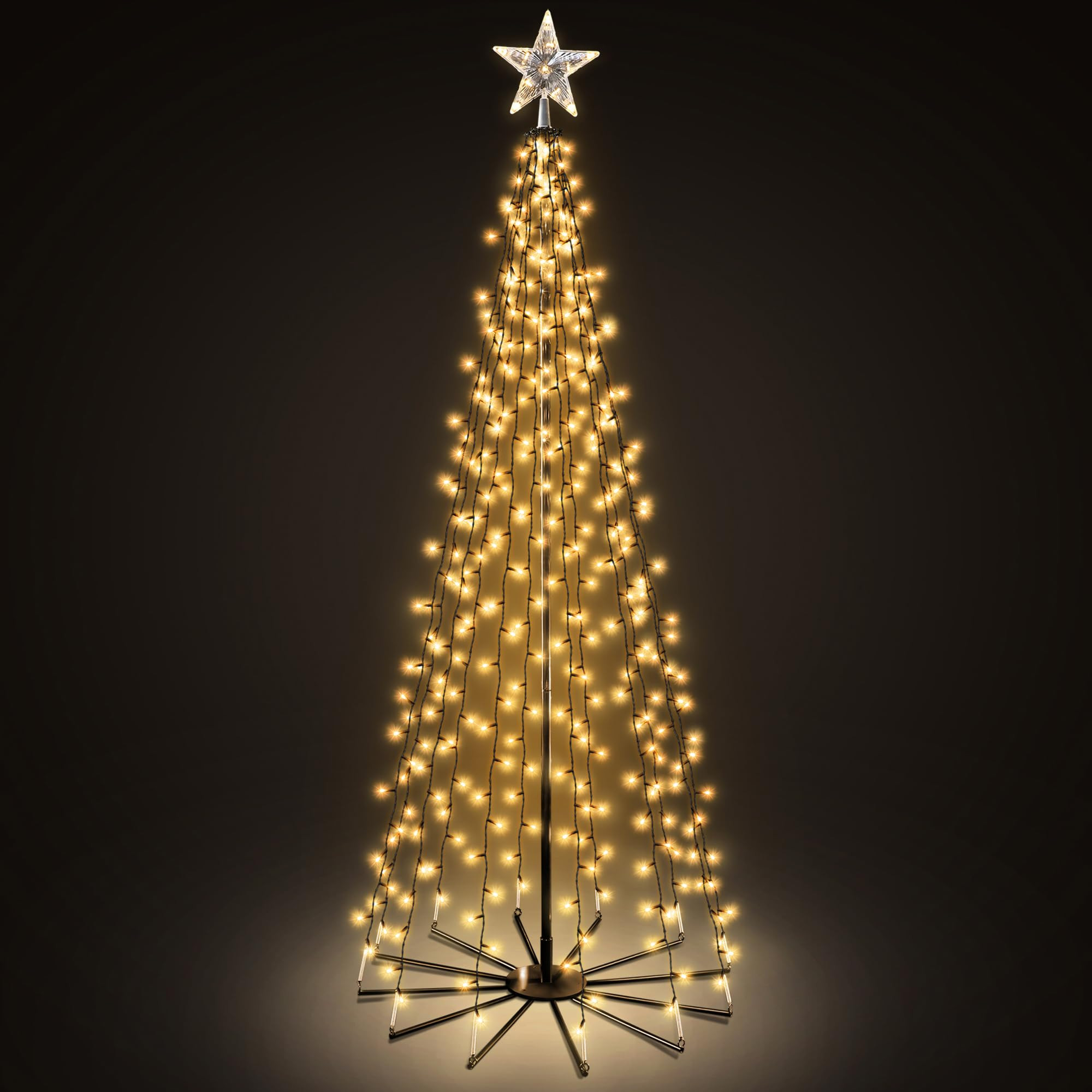 VeryMerry 6Ft Christmas Cone Tree Warm White for Indoor/Outdoor Use, 443 LED Light Pre Lit With A... | Amazon (UK)