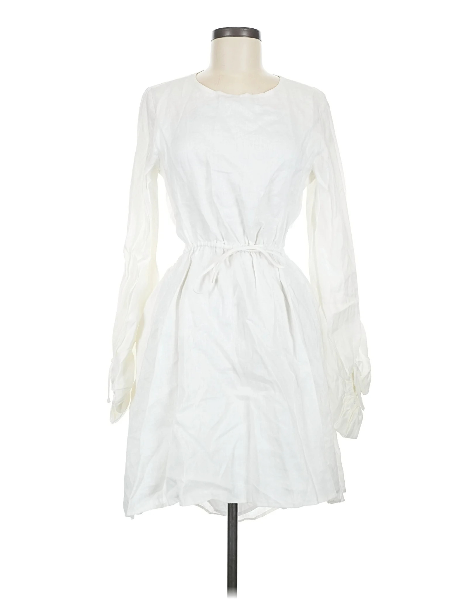 Dissh 100% Linen White Casual Dress Size 8 | ThredUp (US)