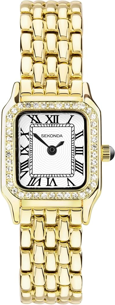 Sekonda Monica Ladies 20mm Quartz Watch in White with Analogue Display, and Two Tone Alloy Strap | Amazon (US)