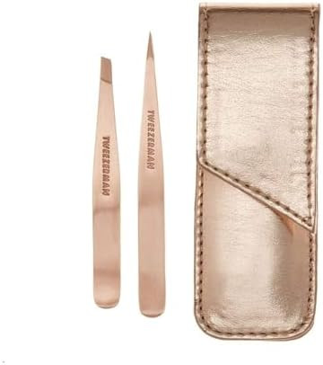 Tweezerman Rose Gold Petite Point and Slant Set with Travel Case | Amazon (US)