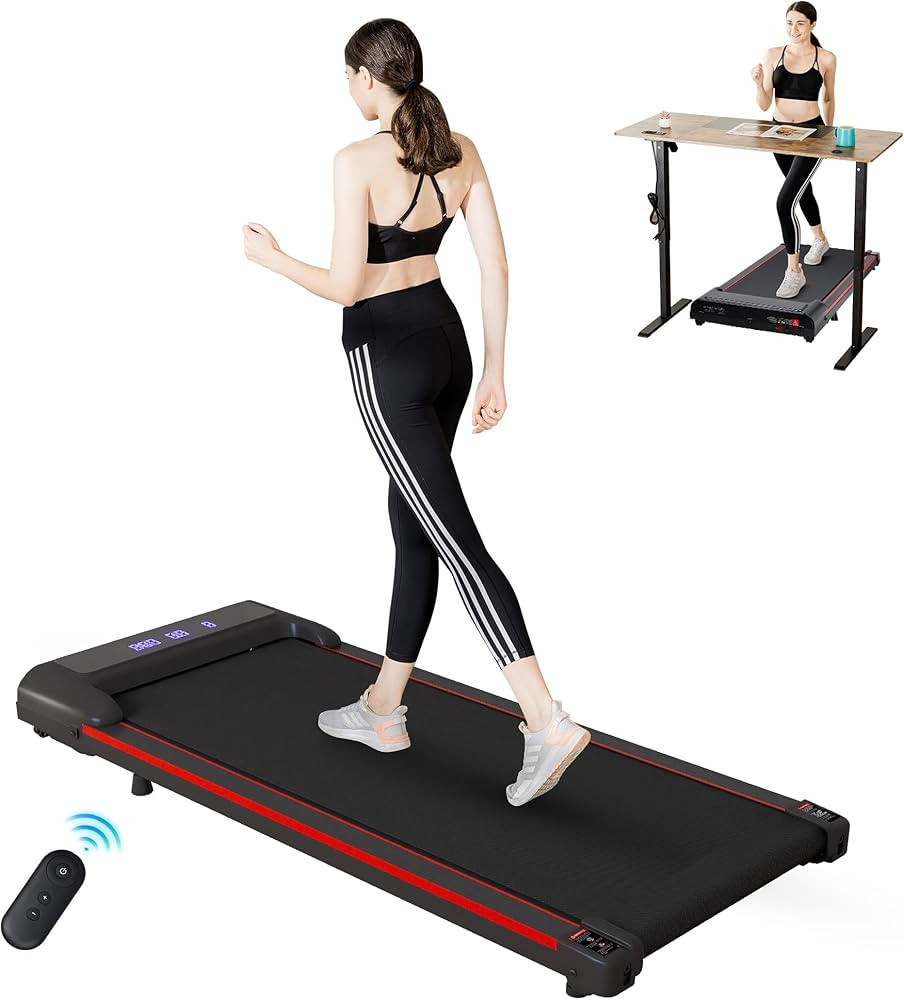 COMHOMA Walking Pad Treadmill,Under Desk Treadmill for Home Office, Portable Treadmill with Remot... | Amazon (US)