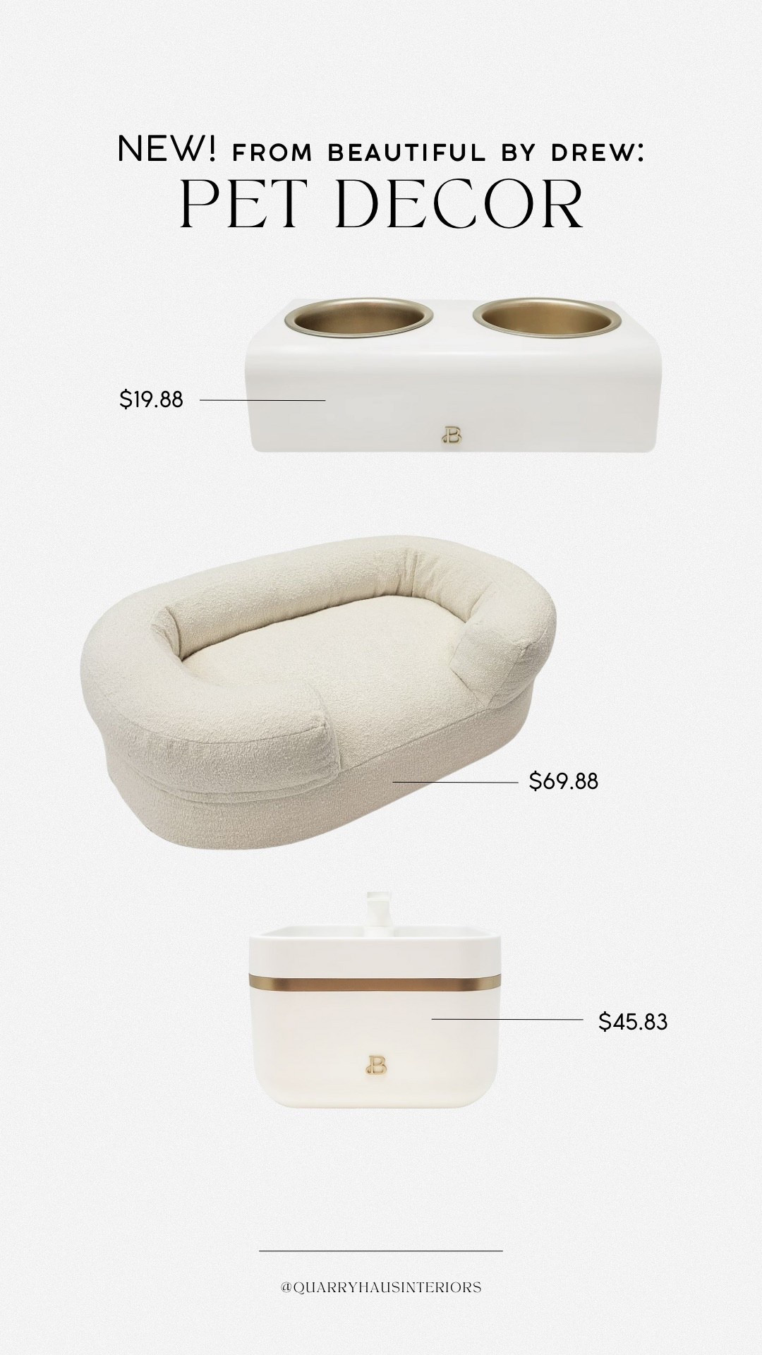 My favorite budget friendly line for small home appliances, decor and furniture just launched pet decor and it’s so good! 

All of these are available in multiple finishes and even size options! 

Pet dog cat bed bowls water 

#LTKFindsUnder50 #LTKHome #LTKFindsUnder100