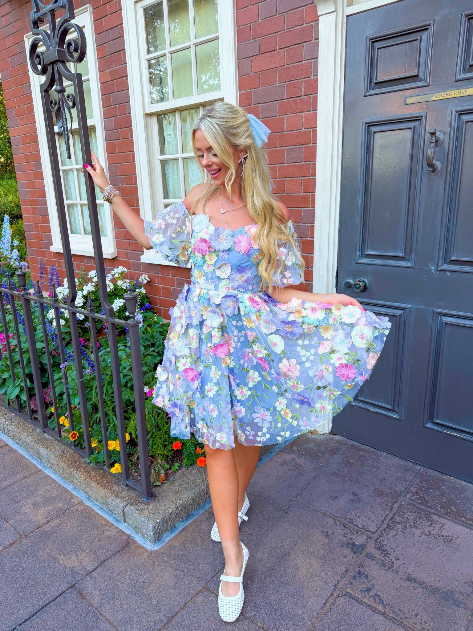 Floral AW bridal dress🩵🌸🦋