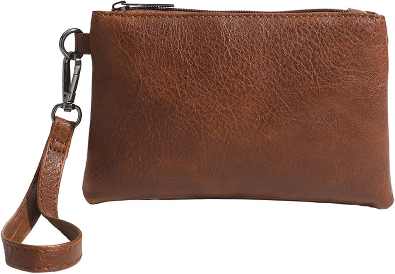 Women Clutch Purse Wristlet Wallet Vegan Leather Zipper Around Phone Clutch Travel Purse Wristlet | Amazon (US)