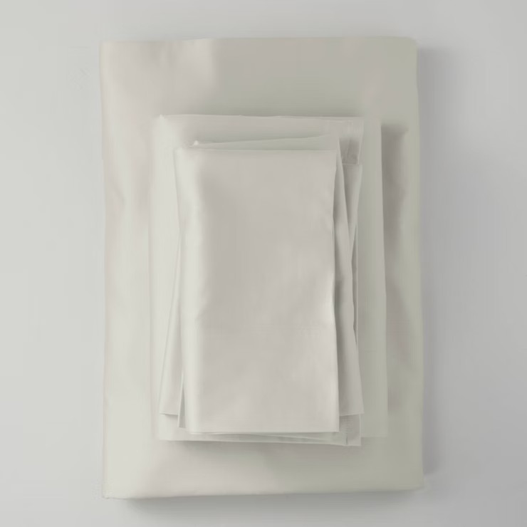 500 Thread Count Washed Supima Sateen Solid Sheet Set - Casaluna™ | Target