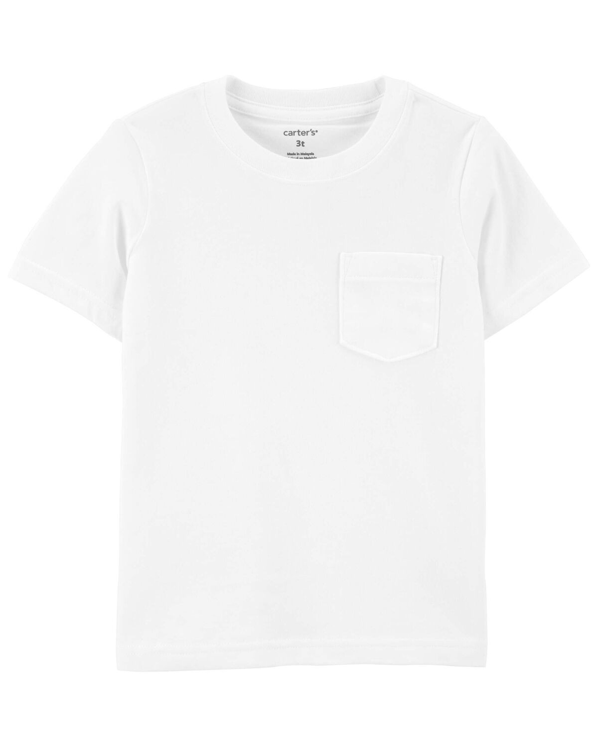 White Toddler Pocket Jersey Tee | carters.com | Carter's