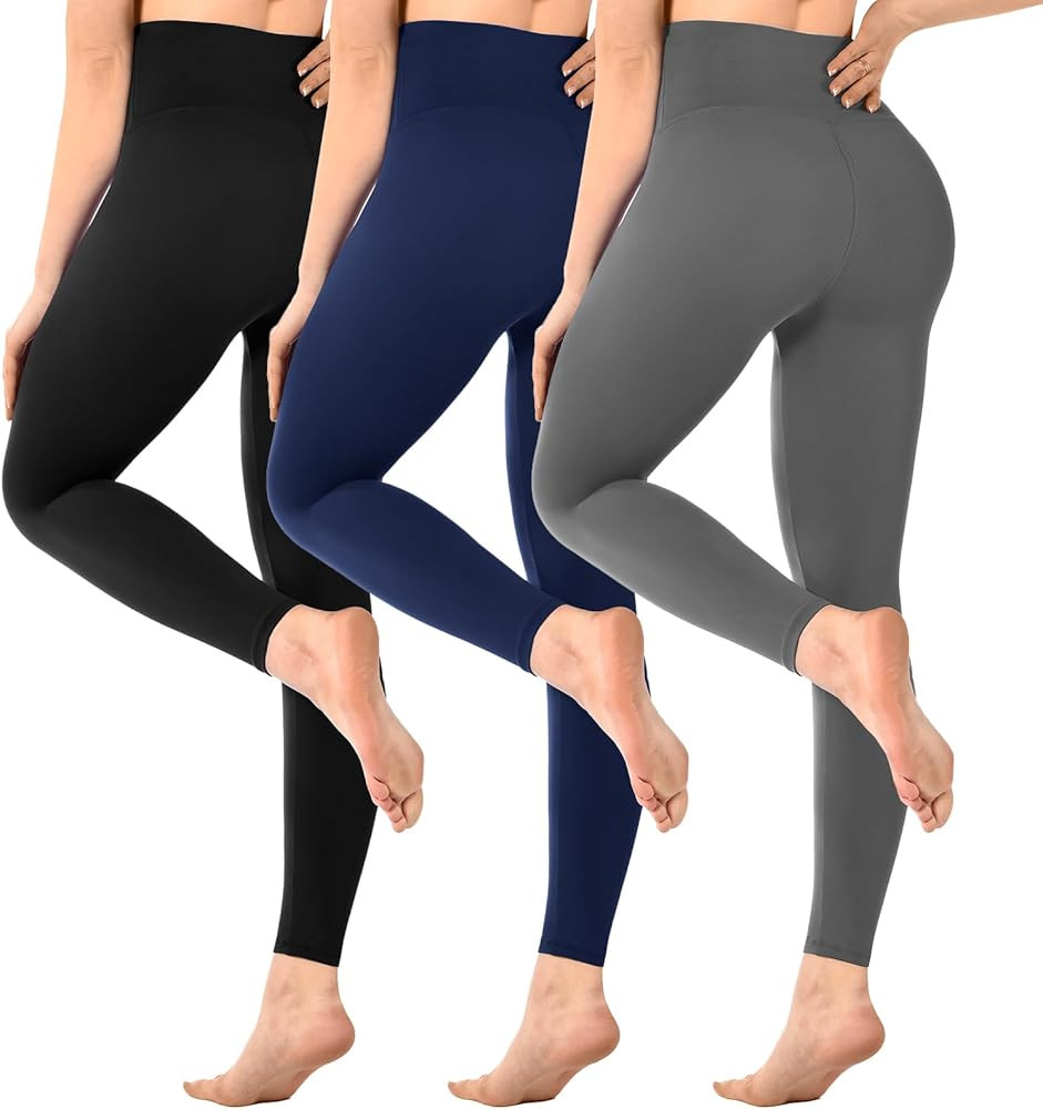 SINOPHANT 3er Pack Leggings Damen High Waist, Blickdicht Schwarze Leggings für Gym Yoga Sport | Amazon (DE)