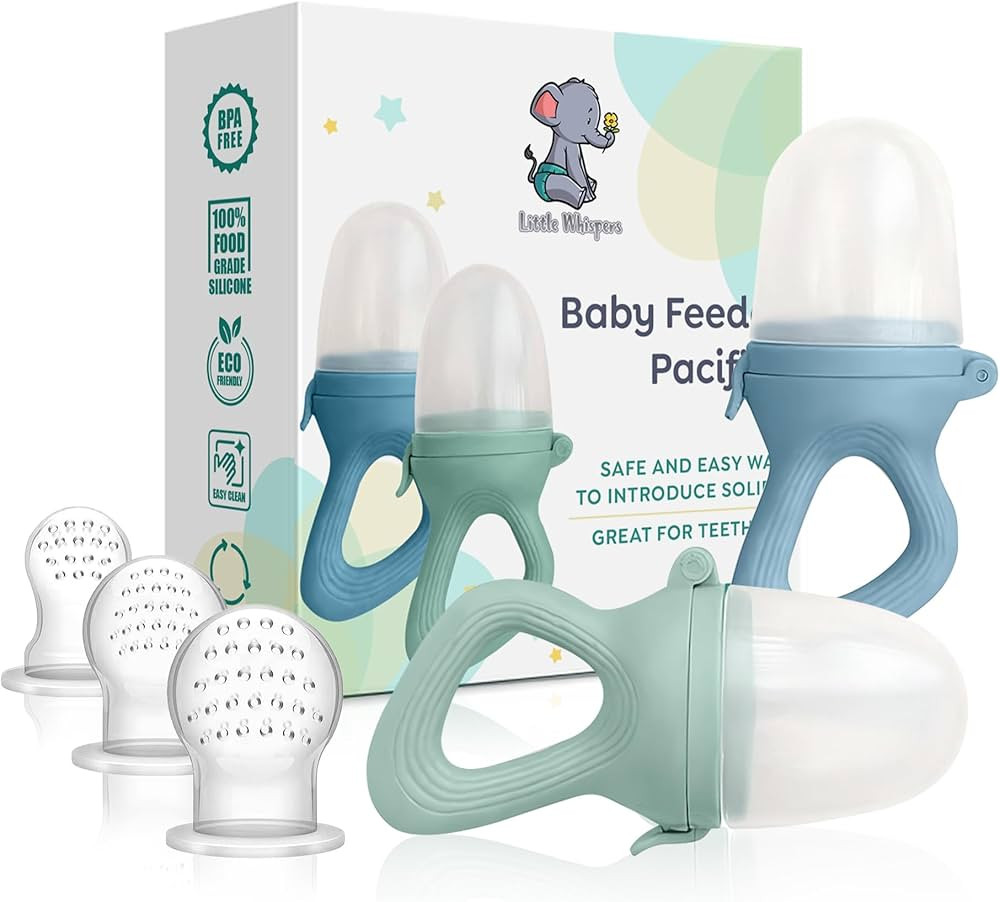LittleWhispers Baby Fruit & Food Feeder Pacifier - Pacifier Feeders for Fresh Fruit or Frozen Bre... | Amazon (US)