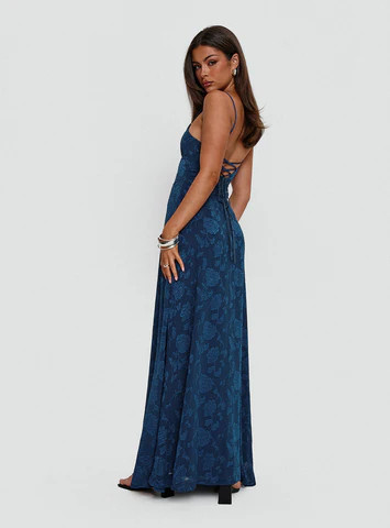 South Of France Maxi Dress Navy | Princess Polly US