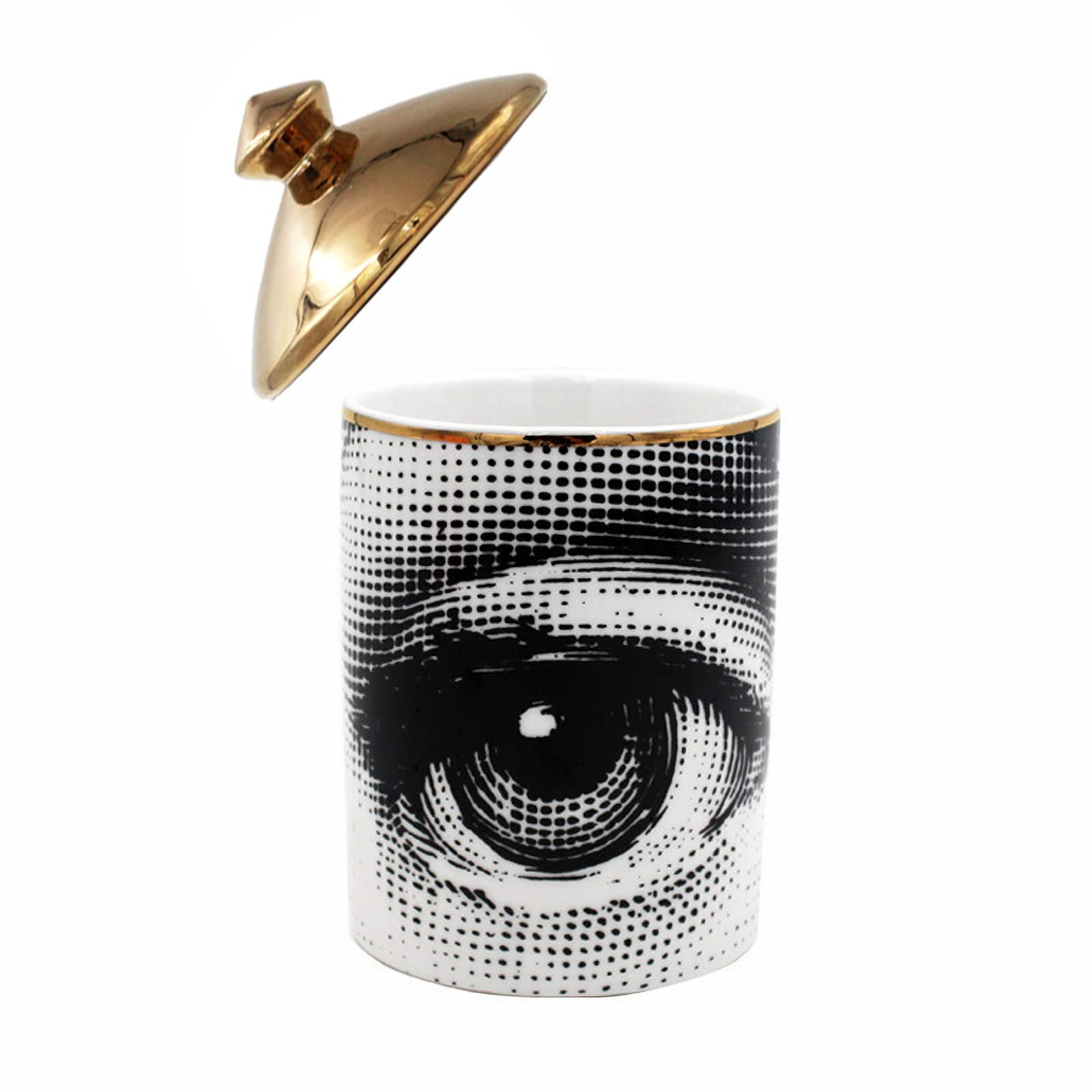 Big Eye Starry Sky Aromatherapy Candle Jar With Lid Ceramic Makecup Cotton Swab Holder Home Deocr... | Amazon (US)