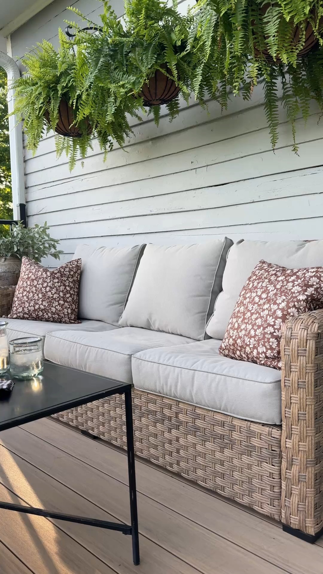 Outdoor sofa from Walmart, I can’t say enough about the sofa the price is so affordable too! Porch and patio season is here

#LTKStyleTip #LTKHome #LTKSaleAlert
