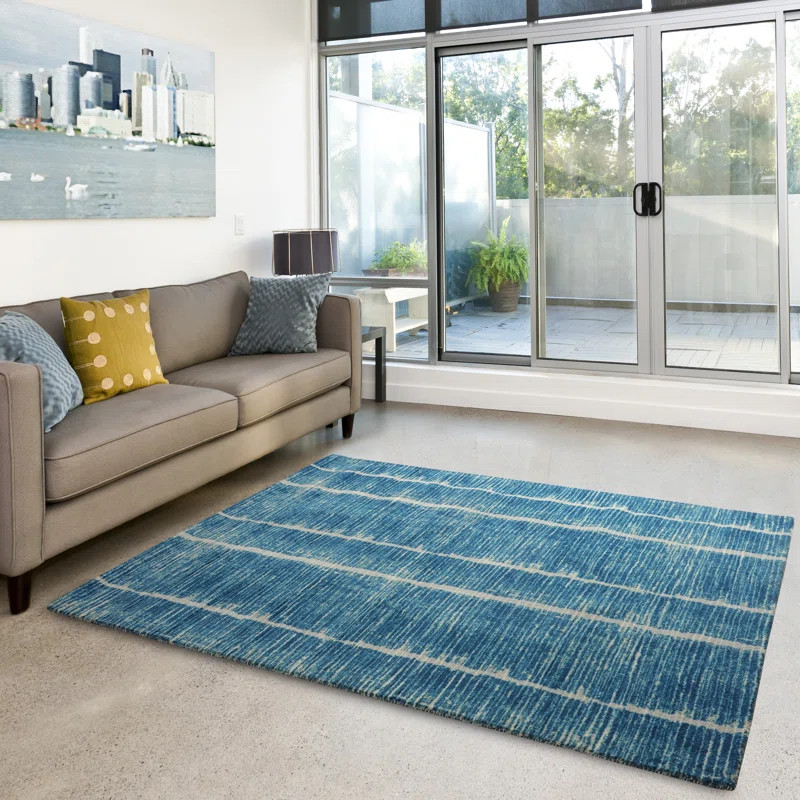 Veronica Abstract Tufted Blue Area Rug | Wayfair North America