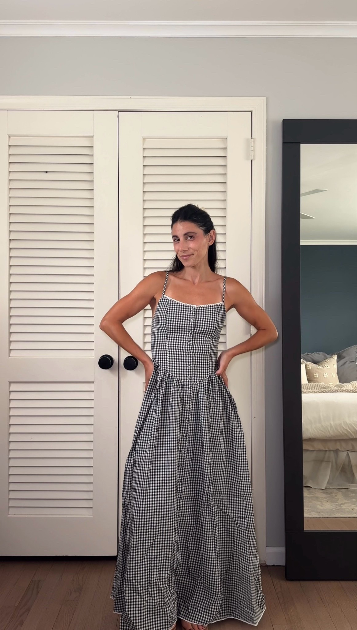 Exact dress is Solai the label clara gingham maxi dress

Wearing xs and got it on sale for under $50

#LTKootd #LTKPetite