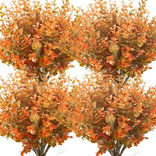 Grunyia 10 Bundle Artificial Fall Boxwood No Fade Faux Autumn Plants | Amazon (US)