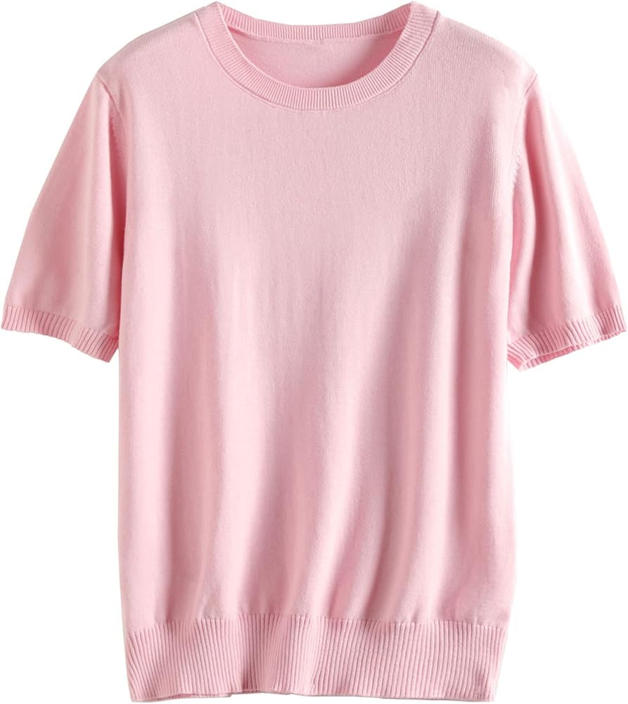 DAIMIDY Women's Pullover Sweaters Soft Tops，Short Sleeves and Long Sleeves | Amazon (US)