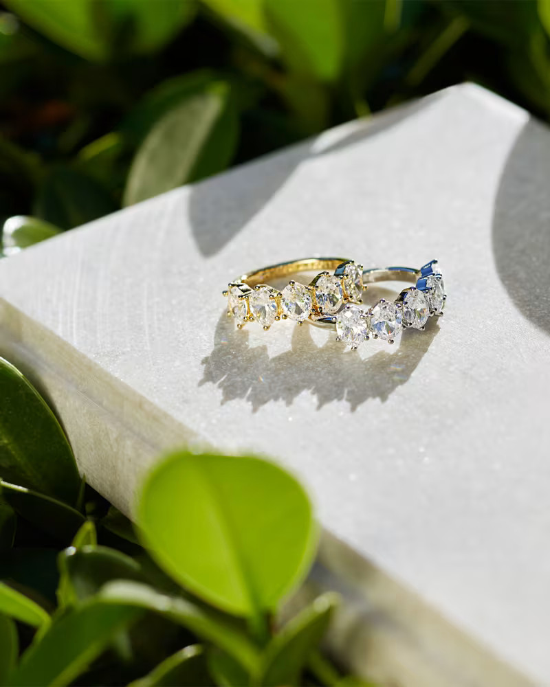 Cailin Gold Crystal Band Ring in White Crystal | Kendra Scott | Kendra Scott