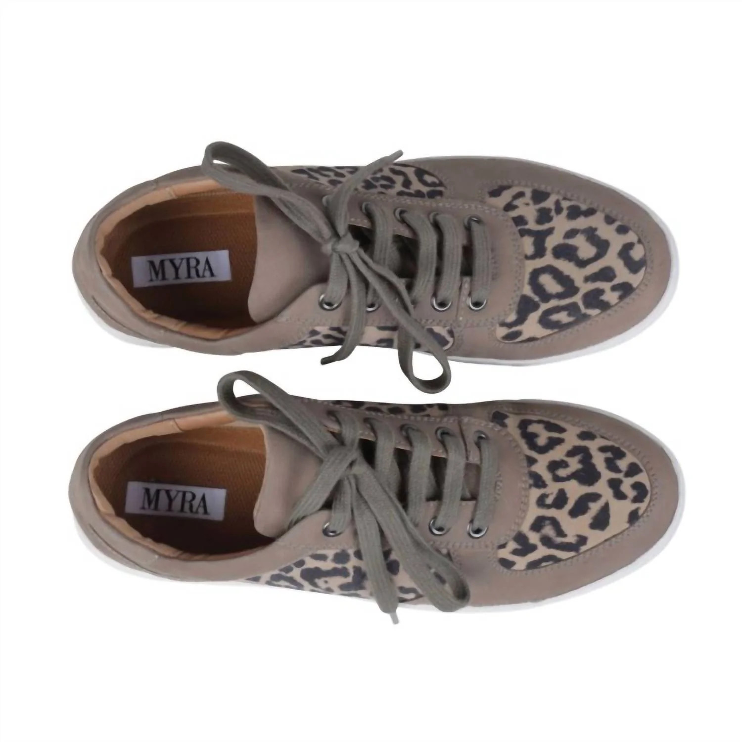 Women's Leather Sneakers In Leopard | Shop Simon