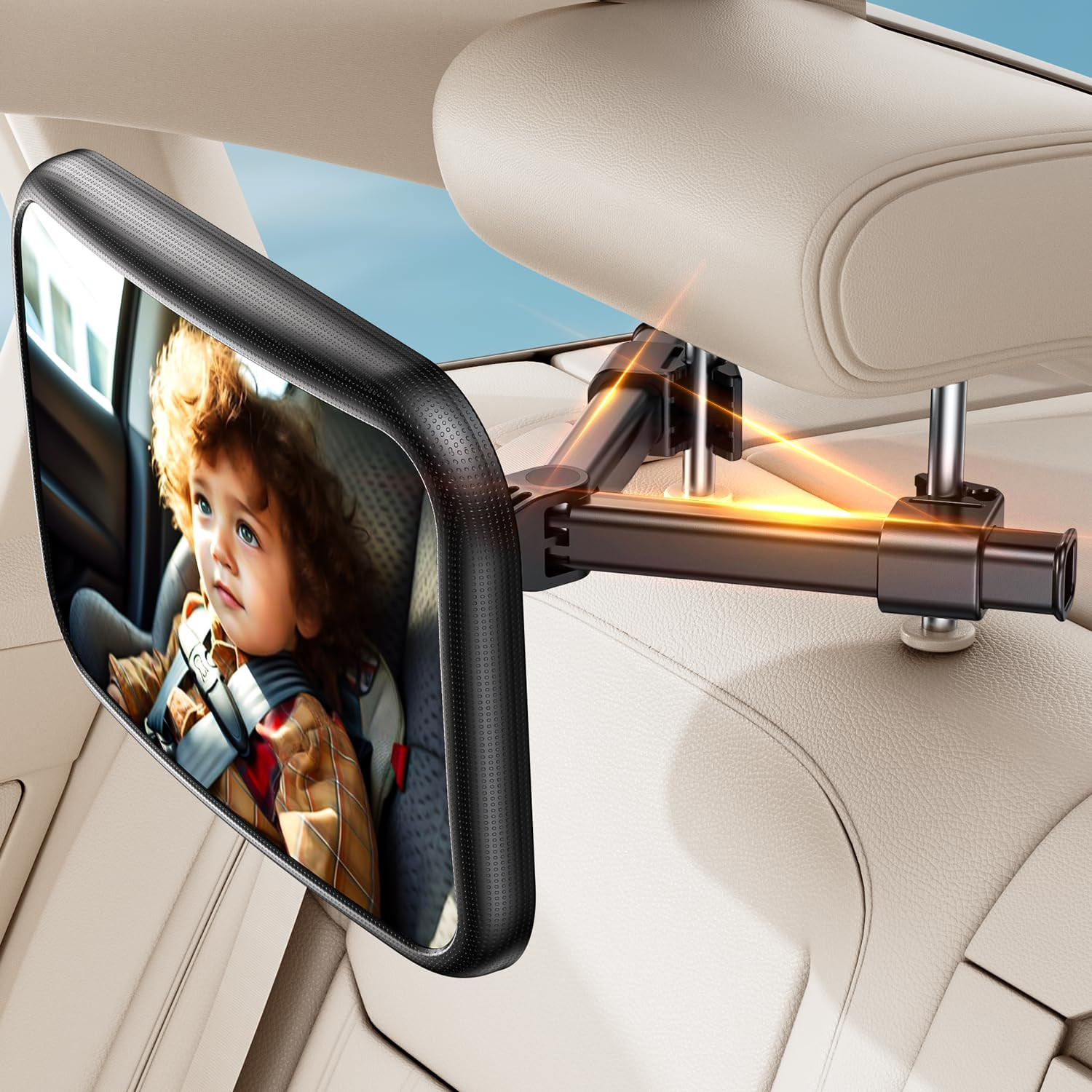 Autospiegel Baby Rücksitz Spiegel Rückbank: Spiegel Auto Baby Rückbank mit Haken Clip, 100% Br... | Amazon (DE)